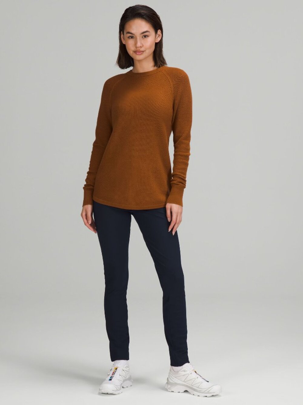 Lululemon Merino Wool Honeycomb Sweater in Butternut Brown